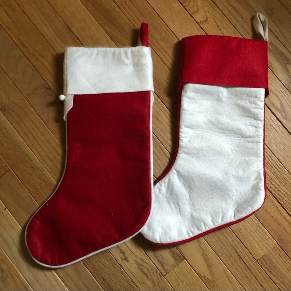 Pair of Felted Christmas Stockings - Picture 6 of 6